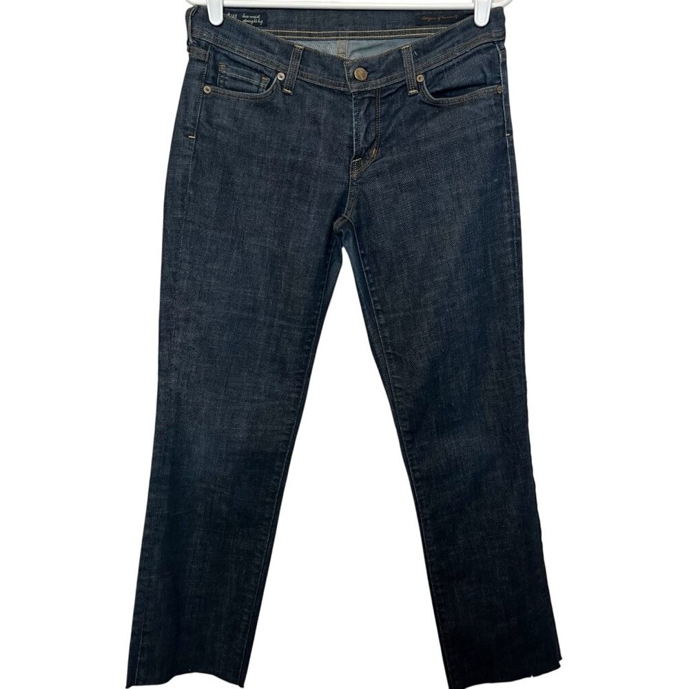 Citizens of Humanity Jean Women’s 29 Blue Low Rise Straight Leg Zipper Stretch
